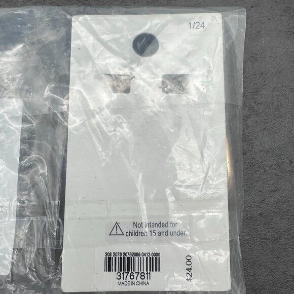 Express Gold Tone Bold Chunky Oval Link Hoop Drop Earrings - Picture 6 of 8